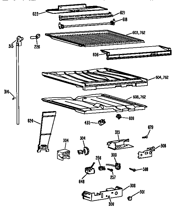 Compartment separator parts