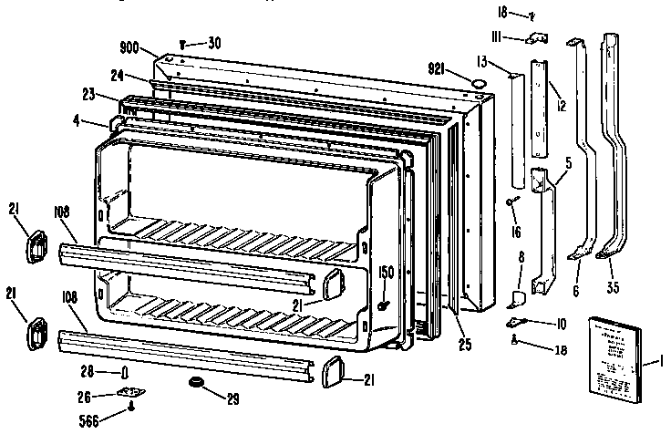 Freezer door