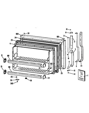 Freezer door