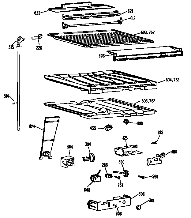 Compartment separator parts