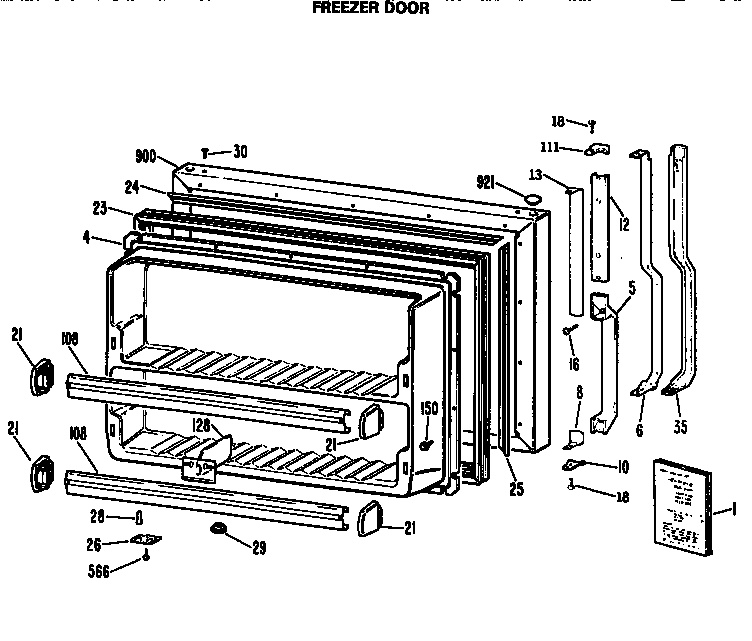 Freezer door