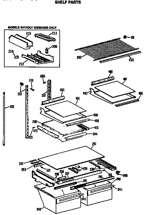 Shelf parts
