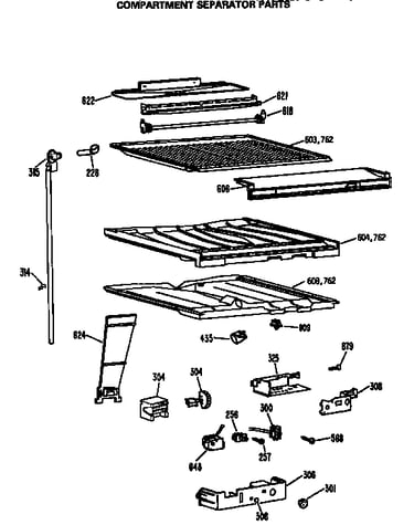 Compartment separator parts