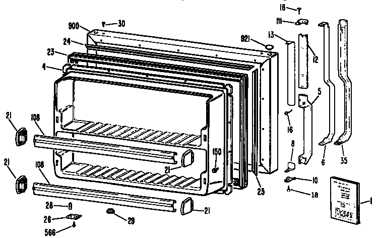 Freezer door