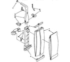 Kenmore 1163036490C bag housing and handle parts diagram