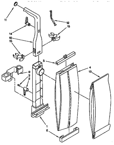 Bag housing and handle parts