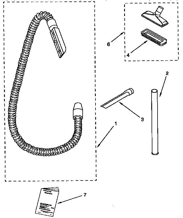 HOSE AND ATTACHMENT PARTS