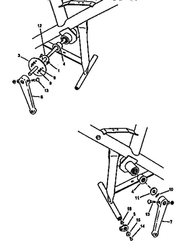 Crank and pulley plate assembly