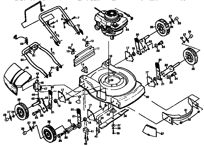 20" rotary lawn mower