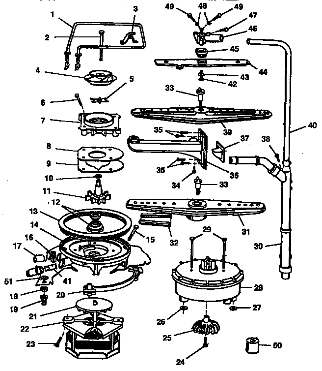 MOTER, HEATER, &SPRAY ARM PARTS