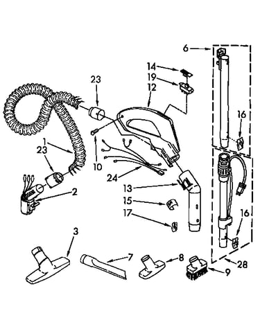 Hose and attachment parts