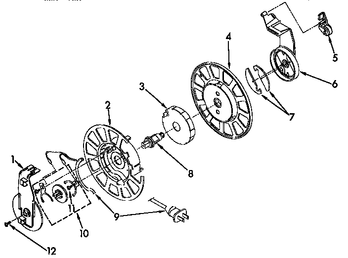 Power cord reel parts