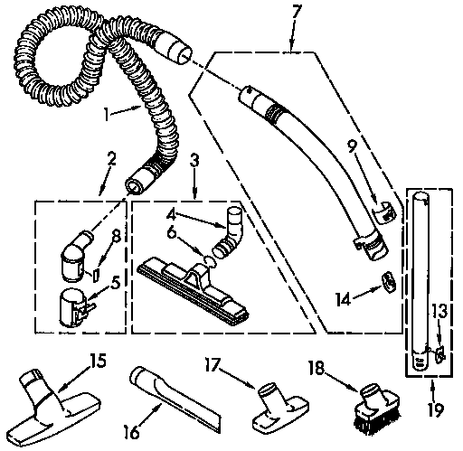 HOSE AND ATTACHMENT PARTS