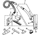 Kenmore 1162304590 hose and attachment parts diagram