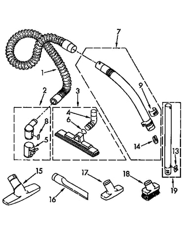 Hose and attachment parts