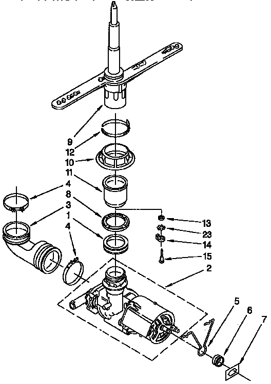 Pump and spray arm parts