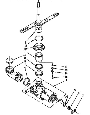 Pump and spray arm parts