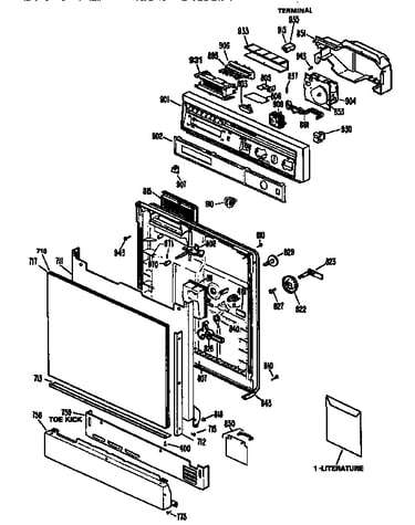 Control panel and door