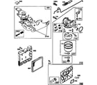 Briggs & Stratton 124702-3239-01 carburetor and bracket assembly diagram