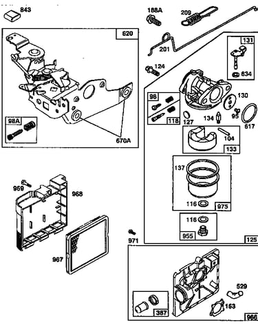 Carburetor and bracket assembly