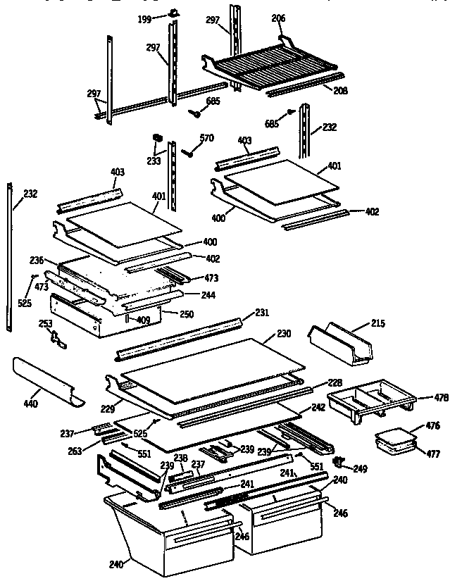 Shelf parts