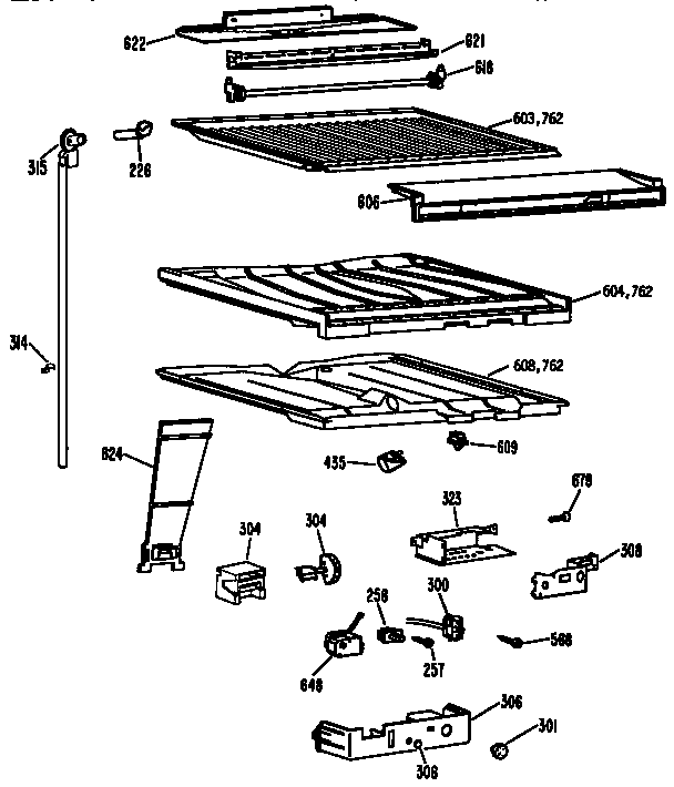 Compartment separator parts