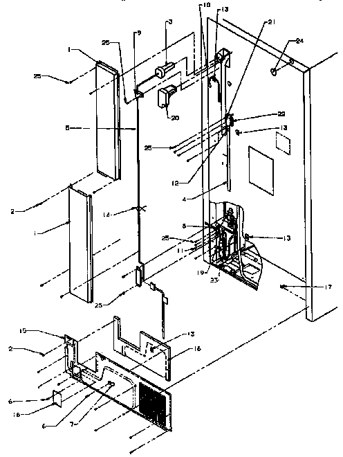 REAR CABINET WATER SUPPLY AND COVERS