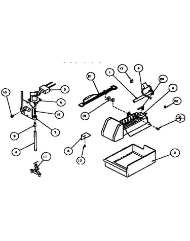 Add-on ice maker assembly
