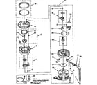 KitchenAid KUDA23SYWH1 pump and motor parts diagram