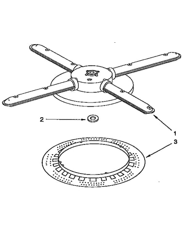 Lower washarm and strainer parts