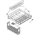 KitchenAid KUDA23SYWH1 lower rack parts diagram