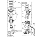 KitchenAid KUDA230YWH2 pump and motor diagram