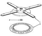 KitchenAid KUDA230YAL2 lower washarm and strainer parts diagram