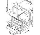 KitchenAid KUDA230YWH2 frame and tank parts diagram