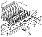 KitchenAid KUDA230YWH2 upper rack and track parts diagram