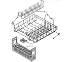 KitchenAid KUDA230YWH2 lower rack parts diagram