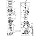 KitchenAid KUDB23HY2 pump and motor parts diagram