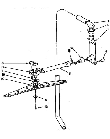 Upper wash and rinse parts
