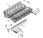 KitchenAid KUDB23HY2 upper rack and track parts diagram