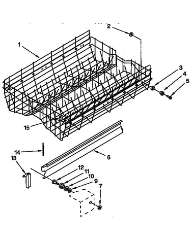Upper rack and track parts