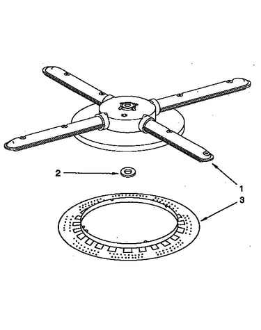 Lower washarm and straniner parts