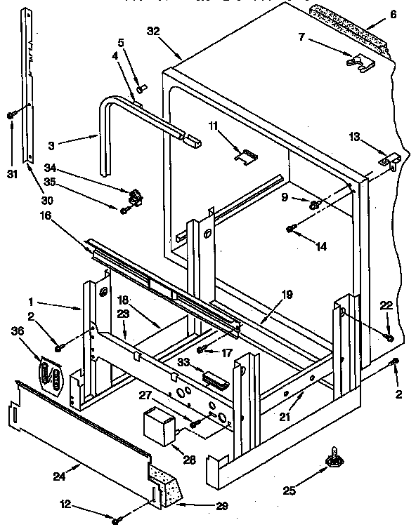 Frame and tank parts