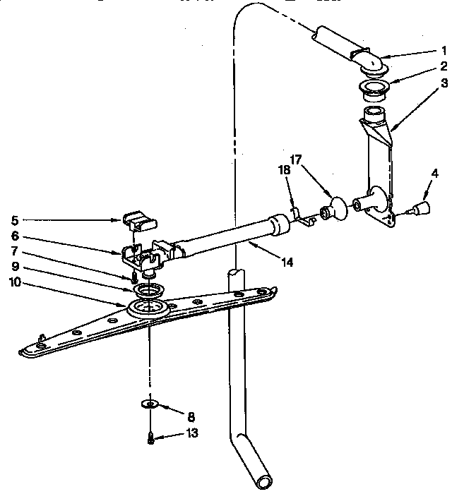 Upper wash and rinse parts