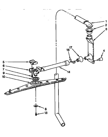 Upper wash and rinse parts