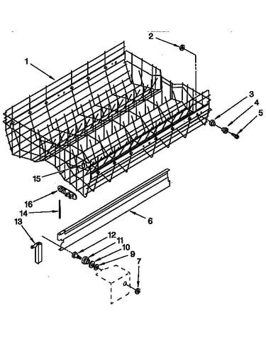 Upper rack and track parts