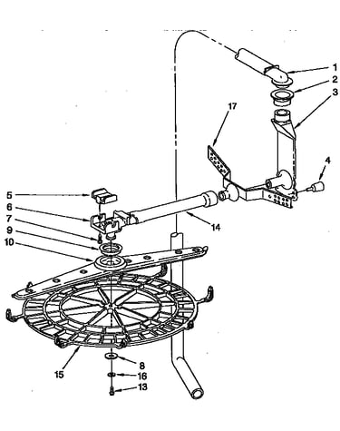 Upper wash and rinse parts