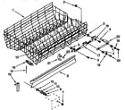 KitchenAid KUDT23HY3 upper rack and track parts diagram