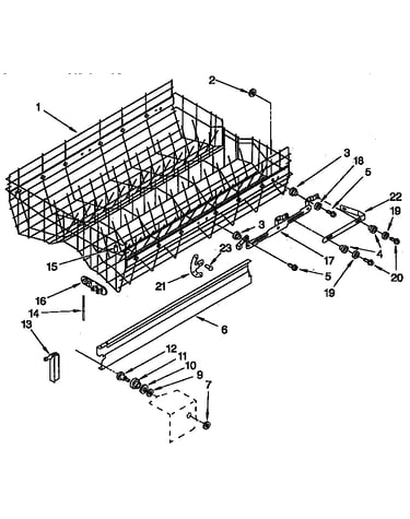 Upper rack and track parts