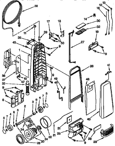 Dust campartment parts