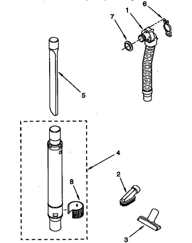 Hose and attachment parts